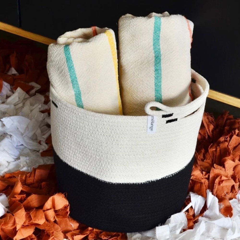 Mia Mélange Foldable Cotton Basket - Picture 4 of 5